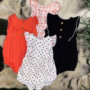 4 - 12 month rompers maybe worn once. Perfect condition.